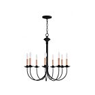 Livex Lighting 4460-04 Heritage 8-lumières 480W Noir Lustre