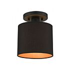 Livex Lighting Sentosa 45084-04 1-Lumière 60W Noir Plafonnier Semi Encastré