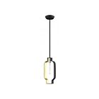 Livex Lighting 45512-04 Meadowbrook 1-Lumière 60W Noir avec accents en nickel brossé Suspendu