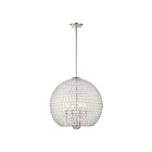 Livex Lighting 45724-91 Cassandra 4-Lumières 160W Nickel brossé Suspendu