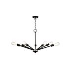 Livex Lighting 45837-04 Prague 7-lumières 420W Noir avec accents en nickel brossé Lustre