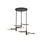 Livex Lighting 45895-04 Novato 15-lumières 900W Noir avec accents en nickel brossé Lustre