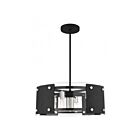 Livex Lighting 45995-04 Barcelona 6-Lumières 350W Noir avec Accents en Nickel Brossé Suspendu