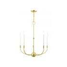 Livex Lighting 46065-12 Clairmont 5-lumières 300W Laiton satiné Lustre