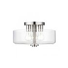 Livex Lighting 46123-91 3-Lumières 120W Nickel brossé Plafonnier semi encastré