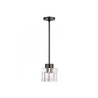 Livex Lighting Rotterdam 46181-46 1-Lumière 60W Chromé noir Plafonnier Semi Encastré