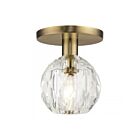 Livex Lighting 46320-08 1-Lumière 60W Laiton naturel Plafonnier semi encastré