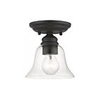 Livex Lighting Moreland 46481-04 1-Lumière 60W Noir Plafonnier Semi Encastré