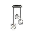 Livex Lighting 46593-04 Geometric 3-Lumières 180W Noir Suspendu
