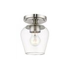 Livex Lighting Willow 46720-91 1-Lumière 60W Nickel brossé Plafonnier