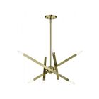 Livex Lighting 46844-46 Monaco 8-lumières 480W Laiton antique Lustre