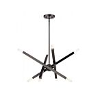 Livex Lighting 46844-91 Monaco 8-lumières 480W Chrome noir Lustre