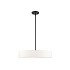 Livex Lighting 46924-04 Venlo 4-Lumières 160W Noir avec accents en nickel brossé Suspendu