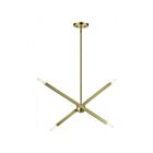Livex Lighting 46983-01 Monaco 4-lumières 240W Laiton antique Lustre