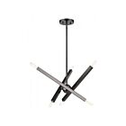 Livex Lighting 46984-46 Monaco 6-lumières 360W Chrome noir Lustre