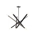 Livex Lighting 46986-46 10-Lumières 600W Noir Chrome Lustre