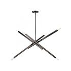 Livex Lighting 46987-46 Monaco 8-lumières 480W Chrome noir Lustre
