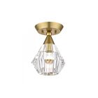 Livex Lighting Brussels 47070-08 1-Lumière 60W Laiton naturel Plafonnier Semi Encastré