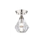 Livex Lighting Brussels 47070-35 1-Lumière 60W Nickel poli Plafonnier Semi Encastré