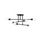 Livex Lighting 47178-07 6-Lumières 240W Bronze et laiton antique Plafonnier semi encastré