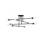 Livex Lighting 47179-04 8-Lumières 320W Noir et nickel brossé Plafonnier semi encastré