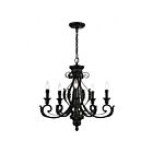 Livex Lighting 49065-68 Valencia 5-lumières 300W Noir brillant Lustre