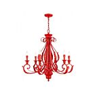 Livex Lighting 49066-72 Valencia 6-lumières 360W Rouge brillant Lustre