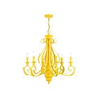 Livex Lighting 49066-82 Valencia 6-lumières 360W Jaune brillant Lustre