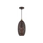 Livex Lighting 49101-07 Dublin 1-Lumière 60W Bronze avec accents en laiton antique Suspendu