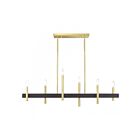 Livex Lighting 49336-12 6-Lumières 360W Laiton satiné et bronze Lustre