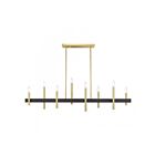 Livex Lighting 49338-12 8-Lumières 480W Laiton satiné et bronze Lustre