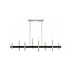 Livex Lighting 49338-91 Denmark 8-lumières 480W Nickel brossé avec accent bronze Lustre