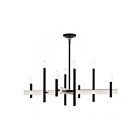 Livex Lighting 49347-04 8-Lumières 480W Noir et nickel brossé Lustre