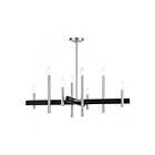 Livex Lighting 49347-91 8-Lumières 480W Nickel brossé et noir Lustre