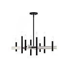 Livex Lighting 49348-04 8-Lumières 480W Noir et nickel brossé Lustre