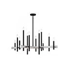 Livex Lighting 49349-04 12-Lumières 720W Noir et nickel brossé Lustre