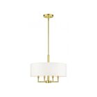 Livex Lighting 49374-12 Meridian 4-Lumières 240W Laiton satiné Suspendu