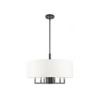 Livex Lighting 49376-76 Meridian 7-Lumières  Gris scandinave avec accents en nickel brossé Suspendu