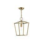 Livex Lighting 49432-01 Devonshire 1-lumière 100W Laiton antique Convertible Plafonnier semi encastré ou Lustre