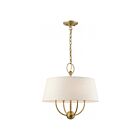 Livex Lighting 49444-01 Cartwright 4-Lumières 240W Laiton antique Suspendu