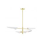 Livex Lighting 49494-12 Capistrano 4-Lumières 240W Laiton satiné Suspendu