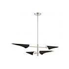 Livex Lighting 49494-91 Capistrano 4-Lumières 240W Nickel brossé Suspendu