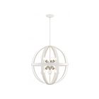 Livex Lighting 49646-13 Stoneridge 6-Lumières 360W Blanc texturé avec grappe de finition en nickel brossé Suspendu