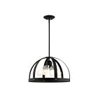 Livex Lighting 49647-14 Stoneridge 4-Lumières 240W Noir texturé avec accents en nickel brossé Suspendu