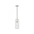 Livex Lighting 49713-91 Glenbrook 1-Lumière 60W Nickel brossé Suspendu