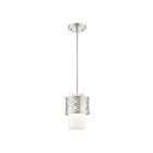 Livex Lighting 49861-91 Calinda 1-Lumière 40W Nickel brossé Suspendu