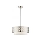 Livex Lighting 49865-91 Calinda 4-Lumières 240W Nickel brossé Suspendu