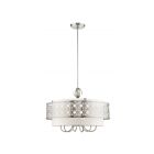 Livex Lighting 49866-91 Calinda 7-Lumières  Nickel brossé Cabriolet Suspendu