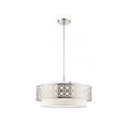 Livex Lighting 49870-91 Calinda 5-Lumières 300W Nickel brossé Suspendu