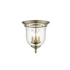 Livex Lighting Legacy 5021-01 3-Lumières 120W Laiton antique Plafonnier Semi Encastré